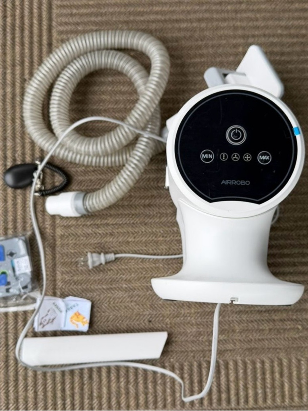 White Pet Dryer with Hose - Powerful Home Grooming Tool